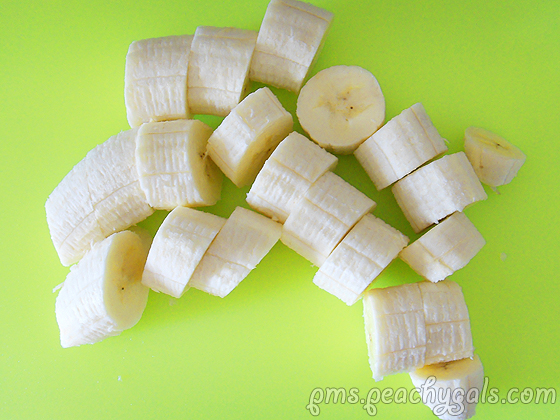 geschnittene bananen